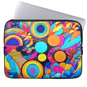 Levendige geometrische Abstracte patronen Laptop Sleeve