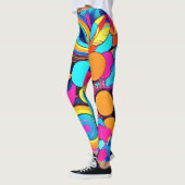Levendige geometrische Abstracte patronen Leggings (Links)