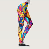 Levendige geometrische Abstracte patronen Leggings (Rechts)