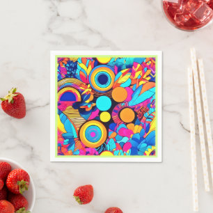 Levendige geometrische Abstracte patronen Servet