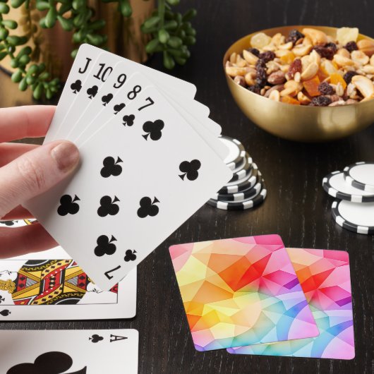 Levendige geometrische abstracte pokerkaarten (Insitu)
