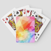 Levendige geometrische abstracte pokerkaarten (Achterkant)