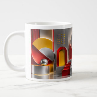 Levendige Geometrische Abstractie Metalen Bollen K Grote Koffiekop