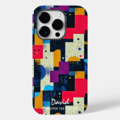 Levendige geometrische blokken met aangepast beric Case-Mate iPhone case (Achterkant)