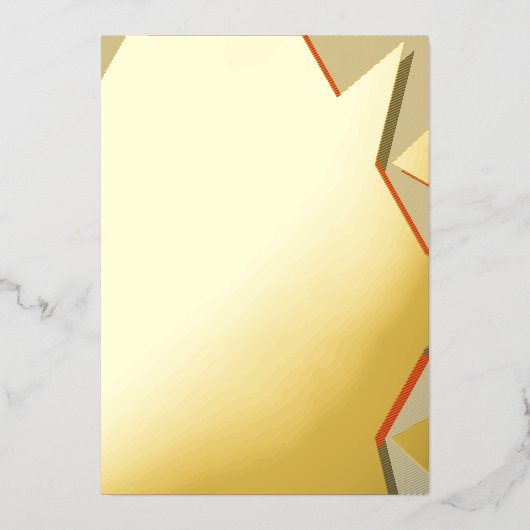 Levendige geometrische burst folie uitnodiging (Voorkant)