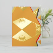 Levendige geometrische burst folie uitnodiging (Staand Voorkant)