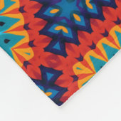 Levendige geometrische caleidoscoop fleece deken (Hoek)