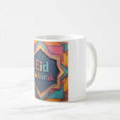 Levendige geometrische Eid Mubarak Koffiemok (Voorkant rechts)