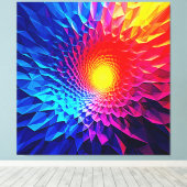 Levendige Geometrische Energie Vortex Kunst Canvas Afdruk (Insitu (Houten vloer))