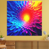 Levendige Geometrische Energie Vortex Kunst Canvas Afdruk (Insitu (Woonkamer))