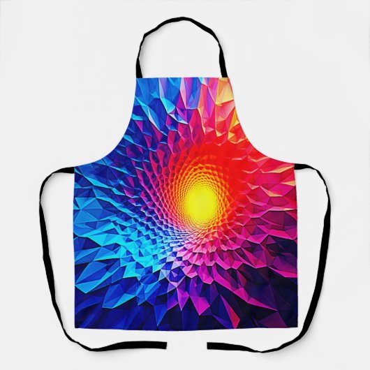 Levendige Geometrische Energie Vortex Kunst Schort (Voorkant)