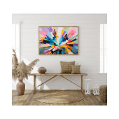 Levendige Geometrische Explosie Kleurrijke Abstrac Foto Afdruk