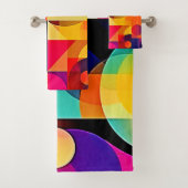 Levendige geometrische harmonie bad handdoek (Insitu)
