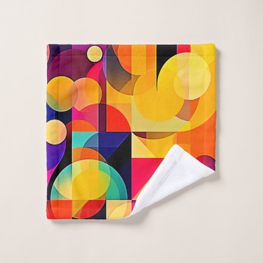 Levendige geometrische harmonie bad handdoek (Wasdoekje)
