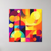 Levendige geometrische harmonie canvas afdruk (Voorkant)