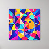 Levendige geometrische harmonie canvas afdruk (Voorkant)