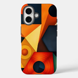 Levendige geometrische harmonie iPhone 16 hoesje