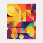 Levendige geometrische harmonie fleece deken (Voorkant)