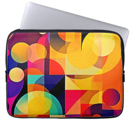 Levendige geometrische harmonie laptop sleeve