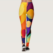 Levendige geometrische harmonie leggings (Achterkant)