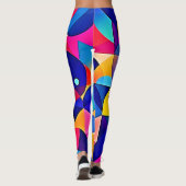 Levendige geometrische harmonie leggings (Achterkant)