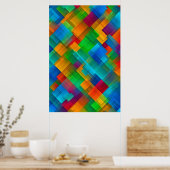 Levendige geometrische harmonie poster (Keuken)