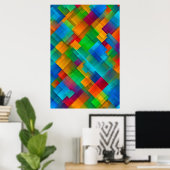 Levendige geometrische harmonie poster (Thuiskantoor)