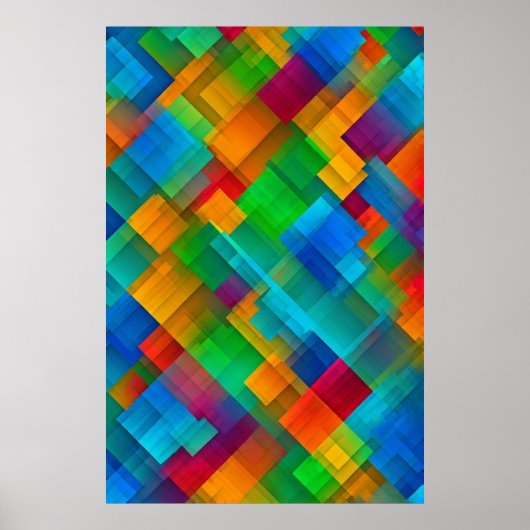 Levendige geometrische harmonie poster (Voorkant)
