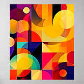 Levendige geometrische harmonie poster (Voorkant)