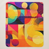 Levendige geometrische harmonie sherpa deken (Voorkant)