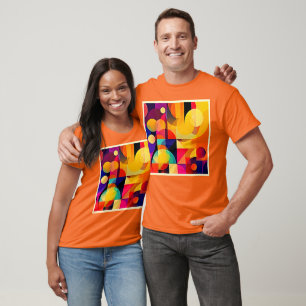 Levendige geometrische harmonie t-shirt