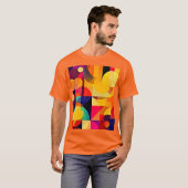 Levendige geometrische harmonie t-shirt (Voorkant volledig)
