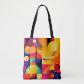 Levendige geometrische harmonie tote bag (Voorkant)