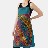 Levendige geometrische kunst in gedurfde kleuren schort (Insitu)