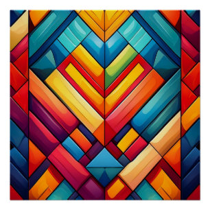 Levendige geometrische kunst - Modern abstract ont Perfect Poster