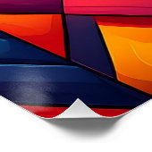 Levendige geometrische kunst - Modern abstract ont Perfect Poster (Hoek)