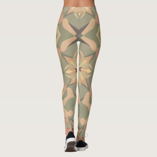 Levendige geometrische Leggings (Achterkant)