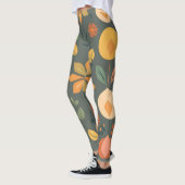 Levendige geometrische Leggings - kleurrijk patroo (Links)