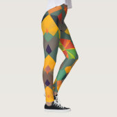 Levendige geometrische Leggings - Kleurrijke Home  (Rechts)