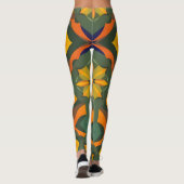 Levendige geometrische Leggings - Zachte kleurherh (Achterkant)