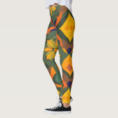 Levendige geometrische Leggings - Zachte kleurherh (Links)