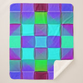 Levendige geometrische lichtgolven sherpa deken (Voorkant)