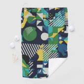 Levendige geometrische Mannen T-Shirt - Abstract b Golfhanddoek (Insitu)