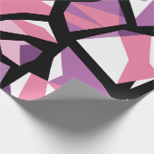 Levendige geometrische mozaïek in roze en Paarse Cadeaupapier (Hoek)