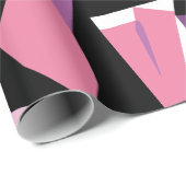 Levendige geometrische mozaïek in roze en Paarse Cadeaupapier (Rol Hoek)