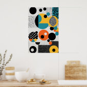 Levendige geometrische Pop kunst - vet en kleurrij Poster (Keuken)