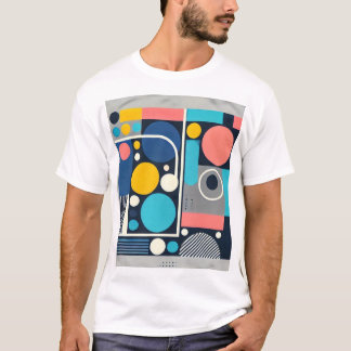 Levendige geometrische ritmes: de perfecte mix van t-shirt