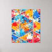 Levendige geometrische splash art canvas afdruk (Voorkant)