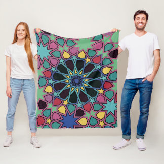 Levendige geometrische stertesselatie: modern patr fleece deken