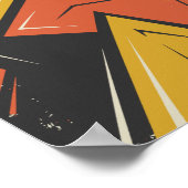 Levendige geometrische street art poster (Hoek)